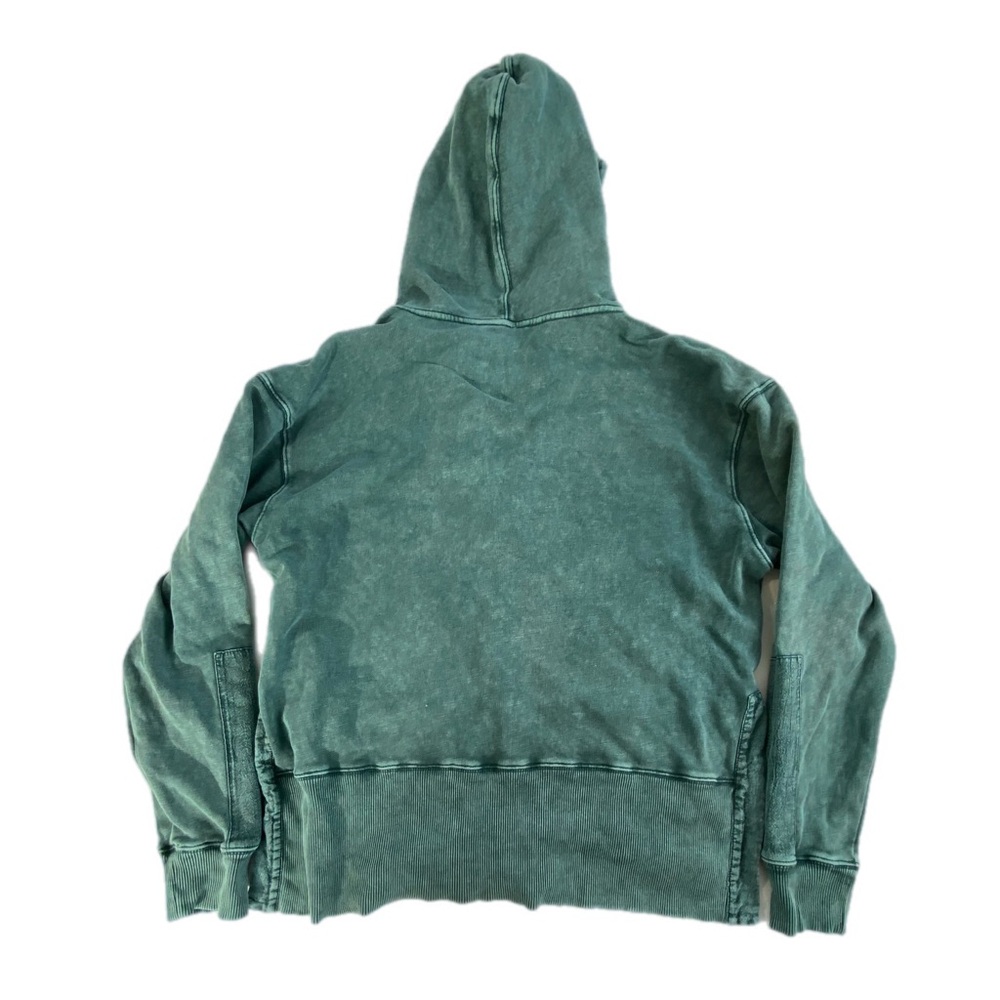 We The Free  Free People Washed Teal Hoodie Large EUC - Picture 8 of 10